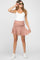 Pink Floral Smocked Maternity Mini Skirt