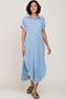 Light Blue Button Down Midi Dress