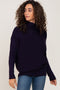 Navy Funnel Neck Dolman Sleeve Sweater