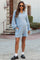 Light Blue Button Down Maternity Sweater Romper