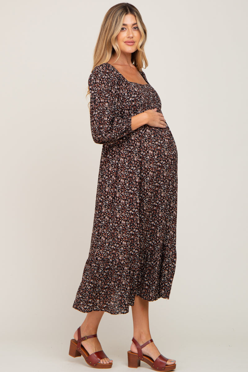 Multi-Colored Maternity 3/4th Gown