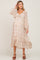 Ivory Floral Chiffon Ruffle Maternity Maxi Dress
