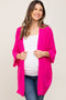 Fuchsia Dolman Short Sleeve Maternity Cardigan