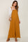 Camel Wide Leg Tie Back Overalls