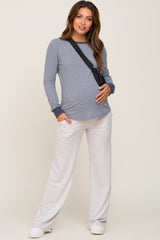 Light Heather Grey Maternity Yoga Pants