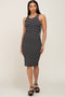 Black Striped Sleeveless Dress