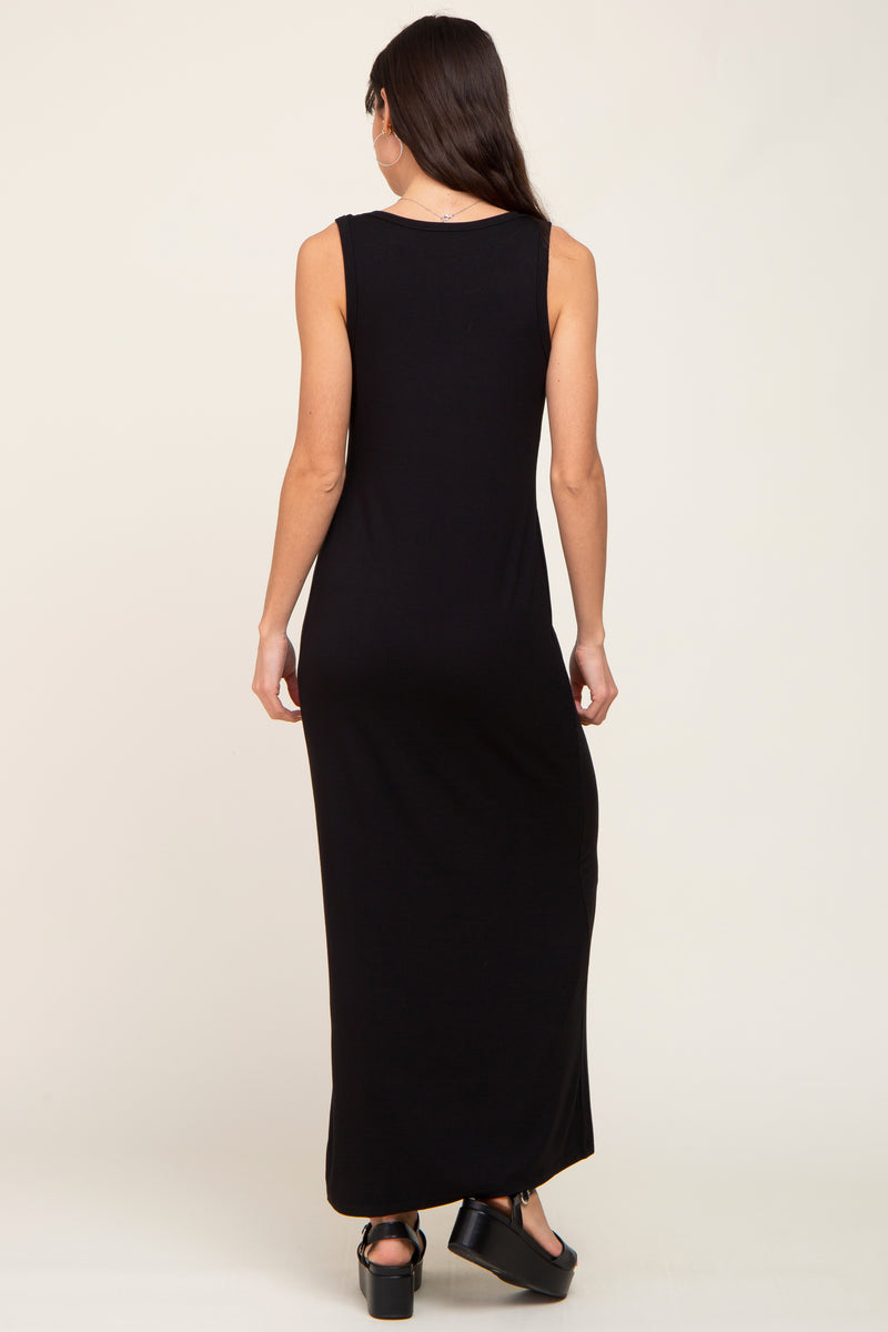 Black Basic Sleeveless Maxi Dress – PinkBlush