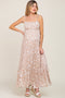 Taupe Animal Print Tiered Maternity Maxi Dress