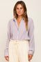 Light Grey Plisse Chiffon Blouse