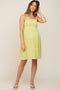 Lime Striped Sleeveless Maternity Dress