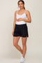 Black Curved Hem Active Maternity Shorts
