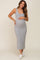 Heather Grey Ribbed Basic Maxi Dress