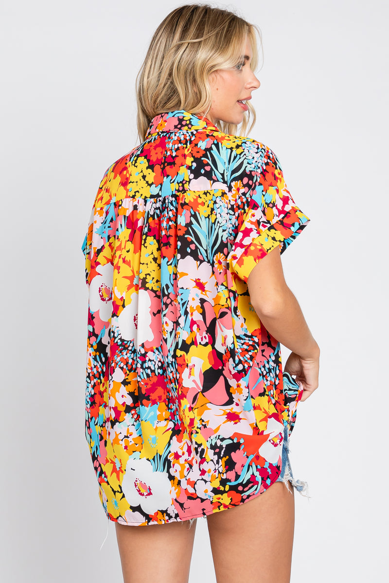 Floral Button Down Top main image 1