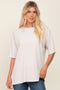 Beige Basic Oversized T-Shirt