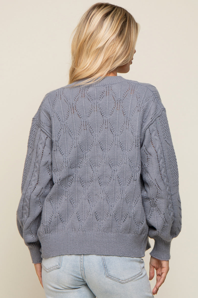Suiting Mix Knit Cardigan