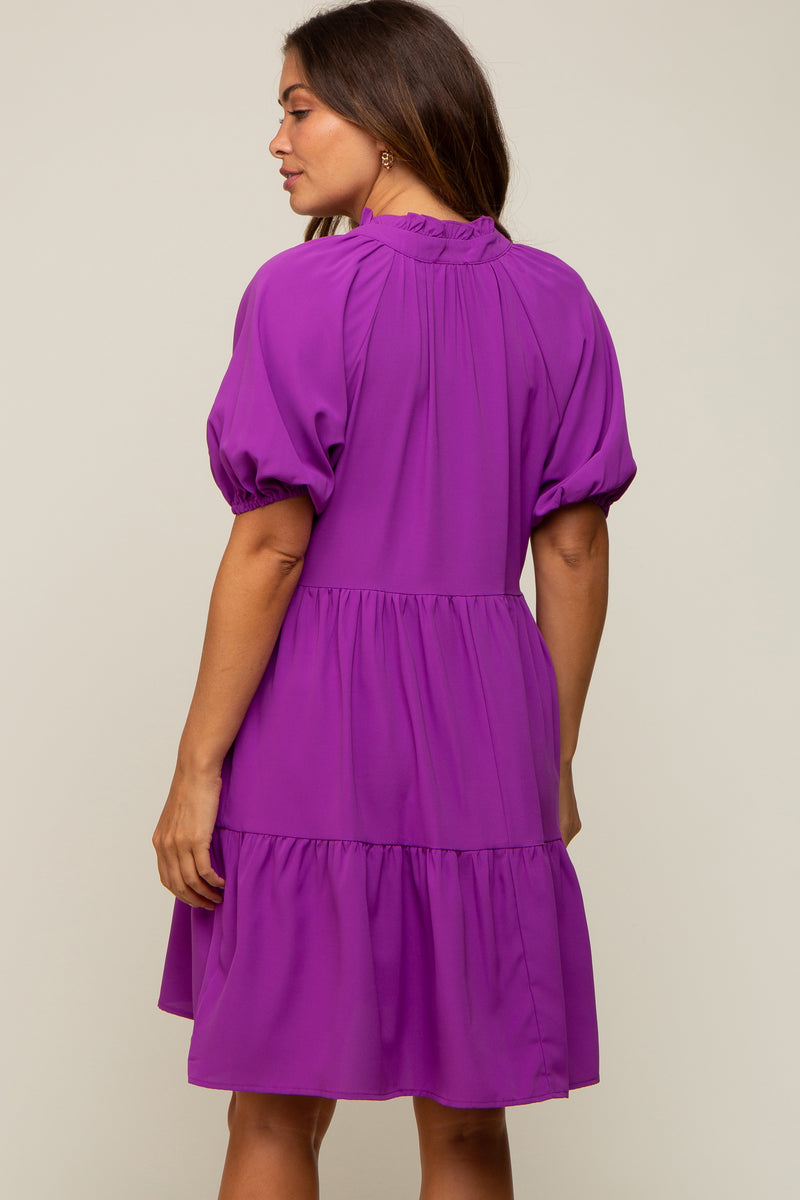 Purple Maternity Dress