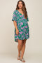 Green Floral V-Neck Maternity Dress