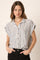 Navy Button Down Chest Pocket Shirt Top
