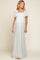 Mint Green Floral Smocked Chiffon Maternity Maxi Dress