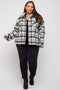Ivory Plaid Plus Shirt Jacket