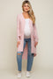 Light Pink Button Front Knit Maternity Cardigan