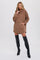Mocha Fleece Hooded Long Sweater