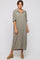 Olive Oversized Button Down Midi Dress