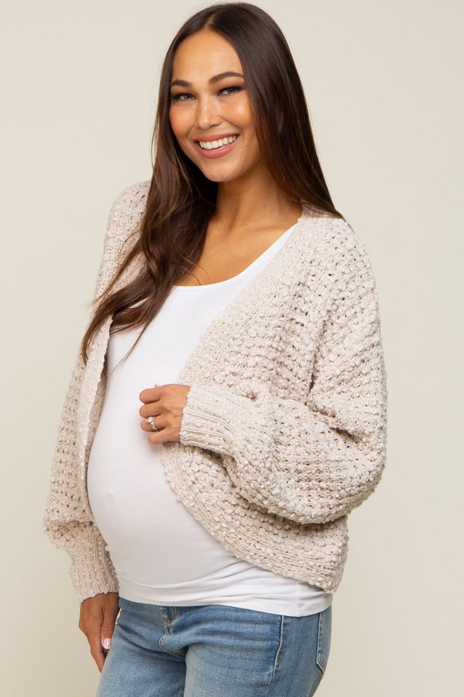 Maternity Slinky Velour Crop Cardigan