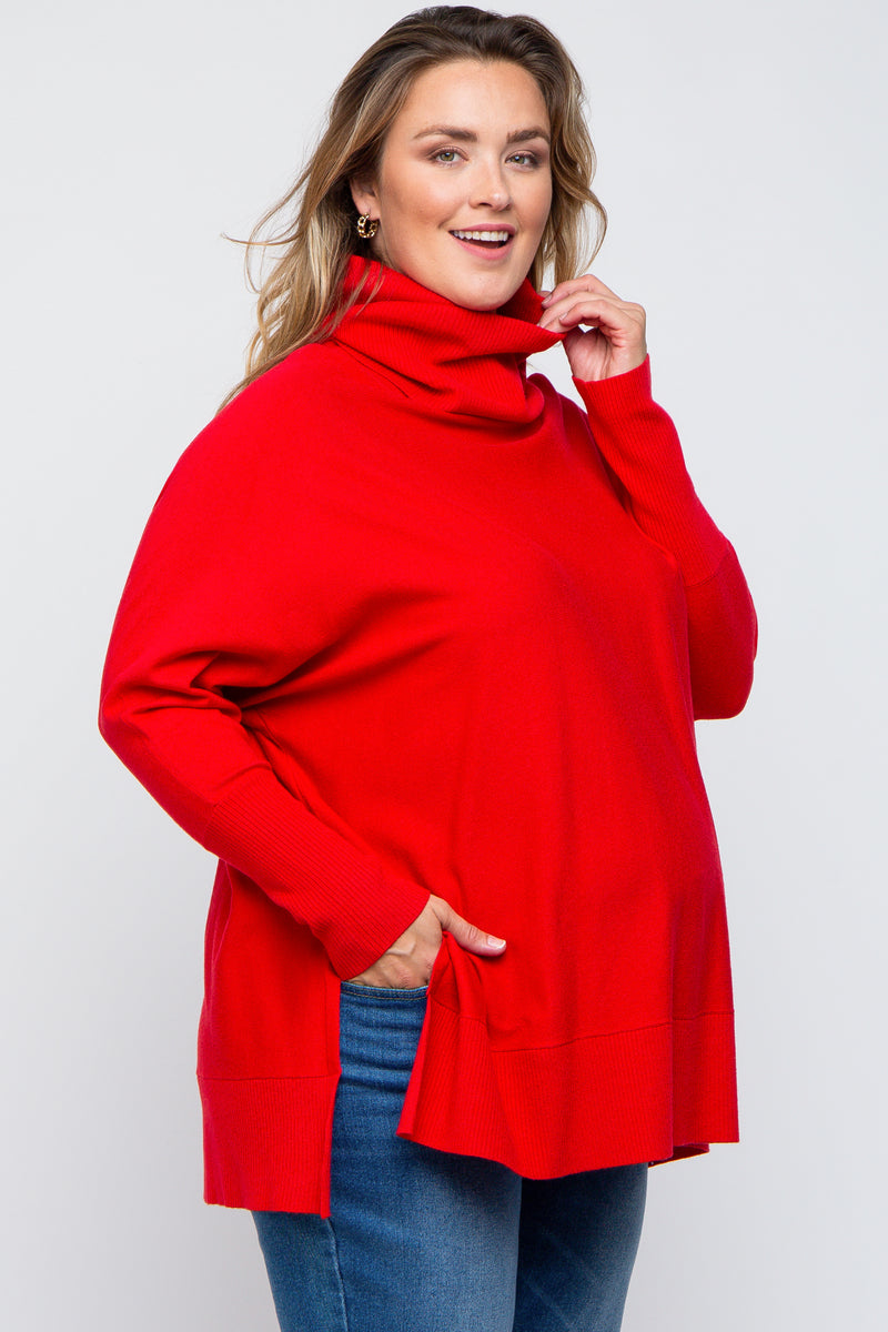 Maternity Dolman Leather Combo Sweater