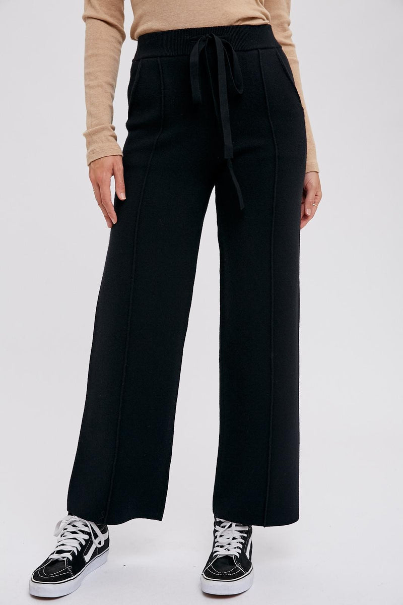 FRONT SEAM DETAIL KNIT PANTS main image 0