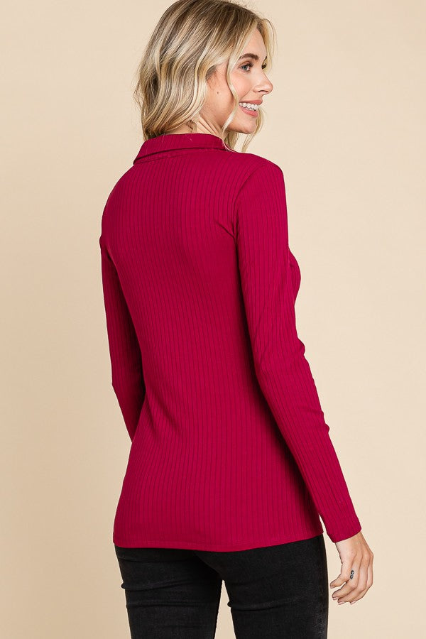 Gathered Sleeve Top - Magenta