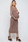 Brown Cable Knit Maternity Fitted Midi Dress