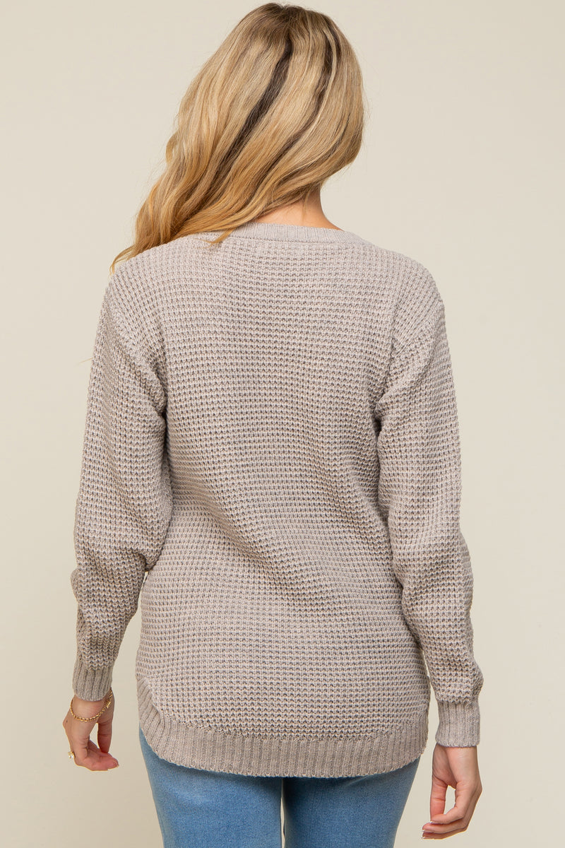 Maternity Knitted Boucle Sweater