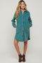 Jade Corduroy Button Down Collared Maternity Dress