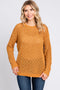 Gold Chenille Open Knit Sweater