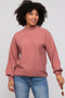 Mauve Mock Neck Sweater