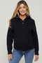 Black Button Front Maternity Sweater