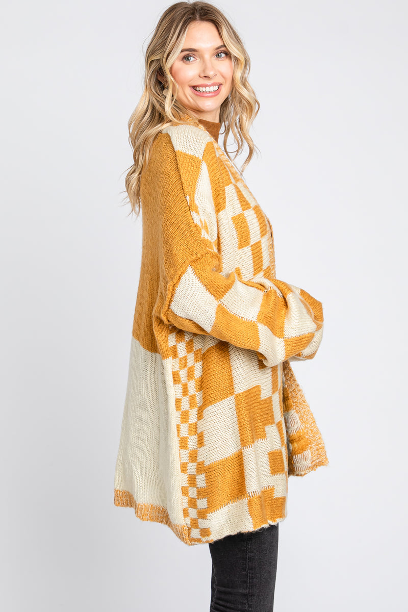 Yellow Stripe Paisley Cardigan