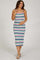 Multicolor Stripe Sweater Knit Maternity Midi Dress