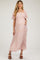 Light Pink Floral Smocked Maternity Maxi Dress