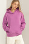 Lavender Front Pocket Hooded Fleece Sweatshirt