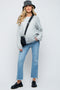 Light Blue Raw Edge Crop Maternity Jeans