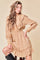 Sand Ruffle Woven Dress