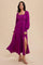 Orchid Ruched Bodice Square Neck Maxi Dress