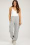 Heather Grey Fleece Cargo Maternity Sweatpants