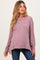 Mauve CrewneckSlouchy Stripe Maternity Top