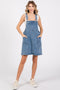 Navy Denim Overall Dress
