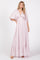 Light Pink Striped Ruffle Accent Maxi Dress