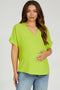 Lime Short Sleeve Maternity Blouse