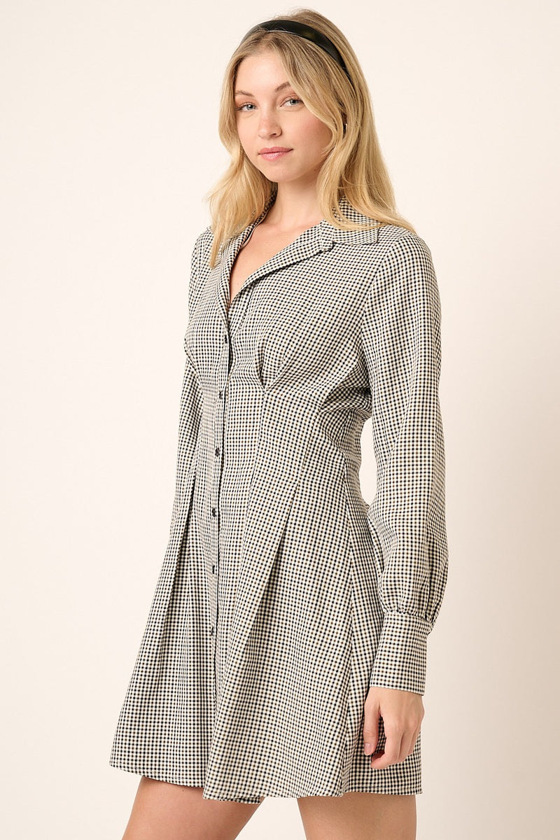 Olive Panel Shirt Dress